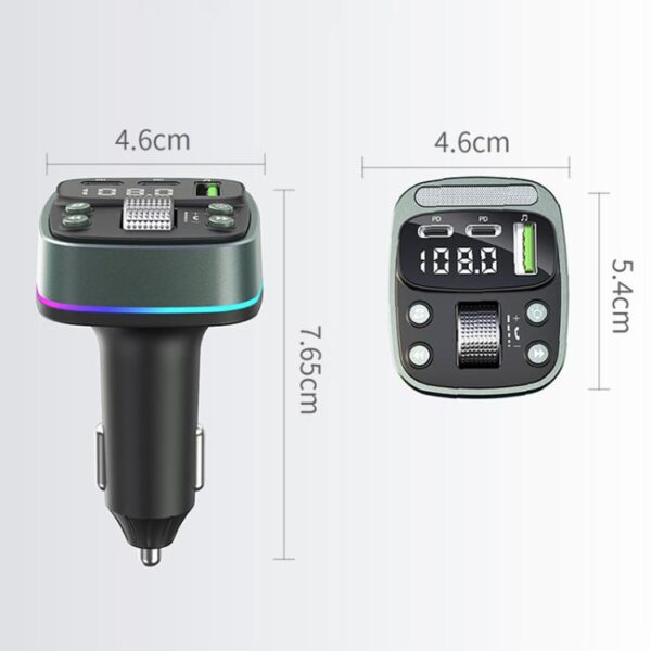 Car Voltage Display Fast Charger Subwoofer MP3 Bluetooth Player