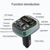 Car Voltage Display Fast Charger Subwoofer MP3 Bluetooth Player