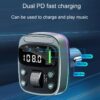 Car Voltage Display Fast Charger Subwoofer MP3 Bluetooth Player